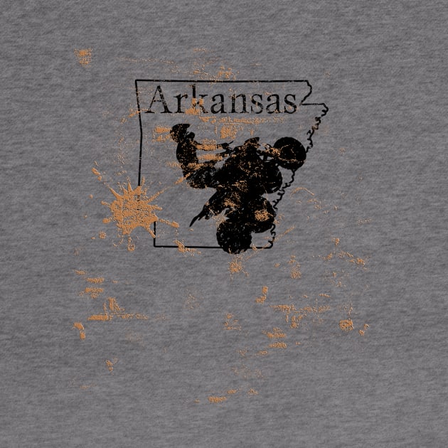 Arkansas Off Road ATV Mud State Map by TeeCreations